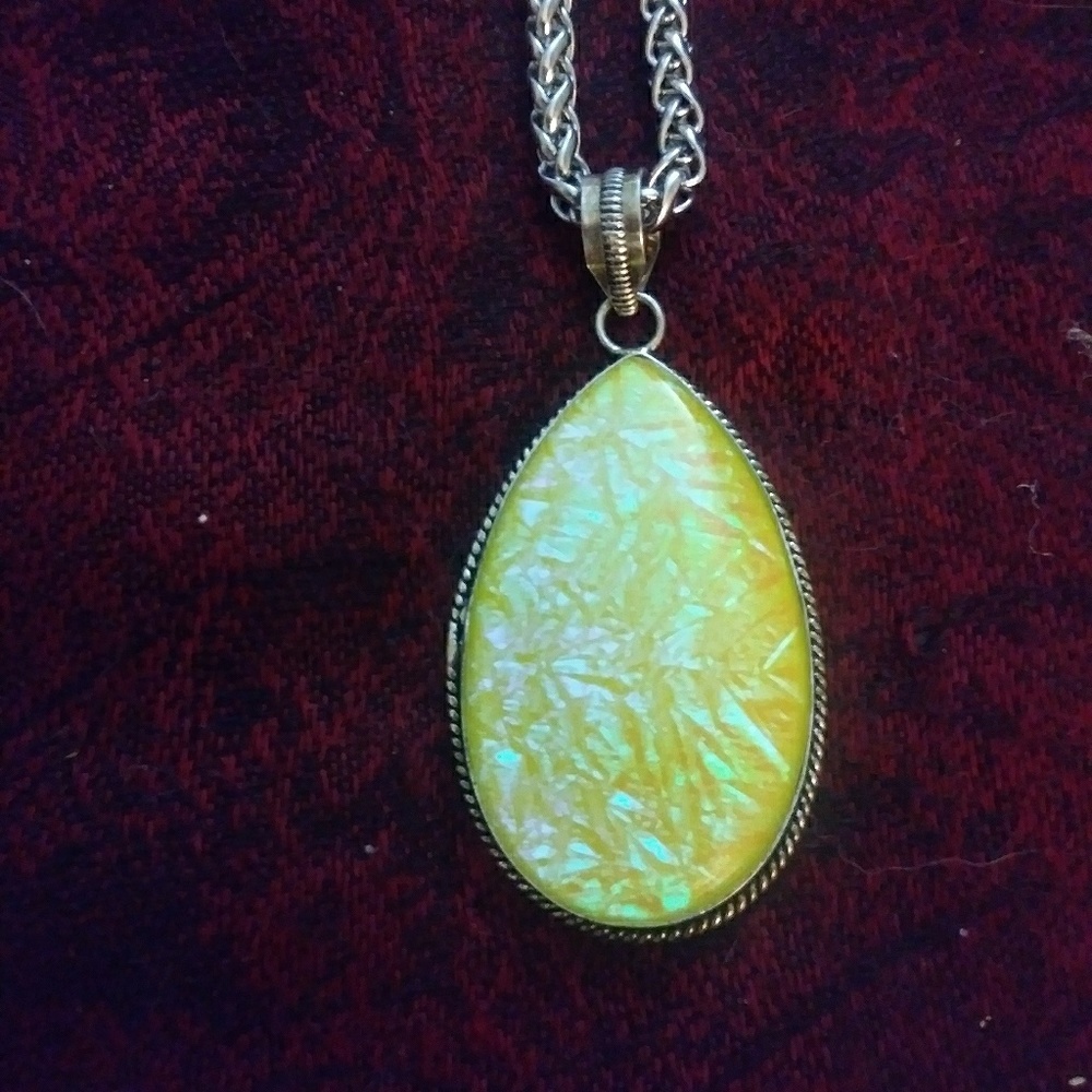 stone and glass pendants
